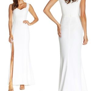 Dress the population Monroe side slit maxi dress